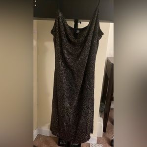 Urban Outfitters Strappy Black Sparkle Dress